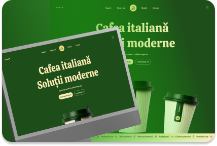 Site web pentru o cafenea — Cafea italiană, soluții moderne