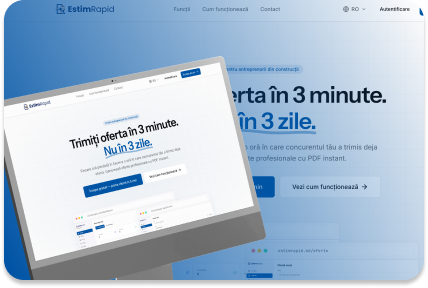 Site web EstimRapid — ofertare rapidă în construcții